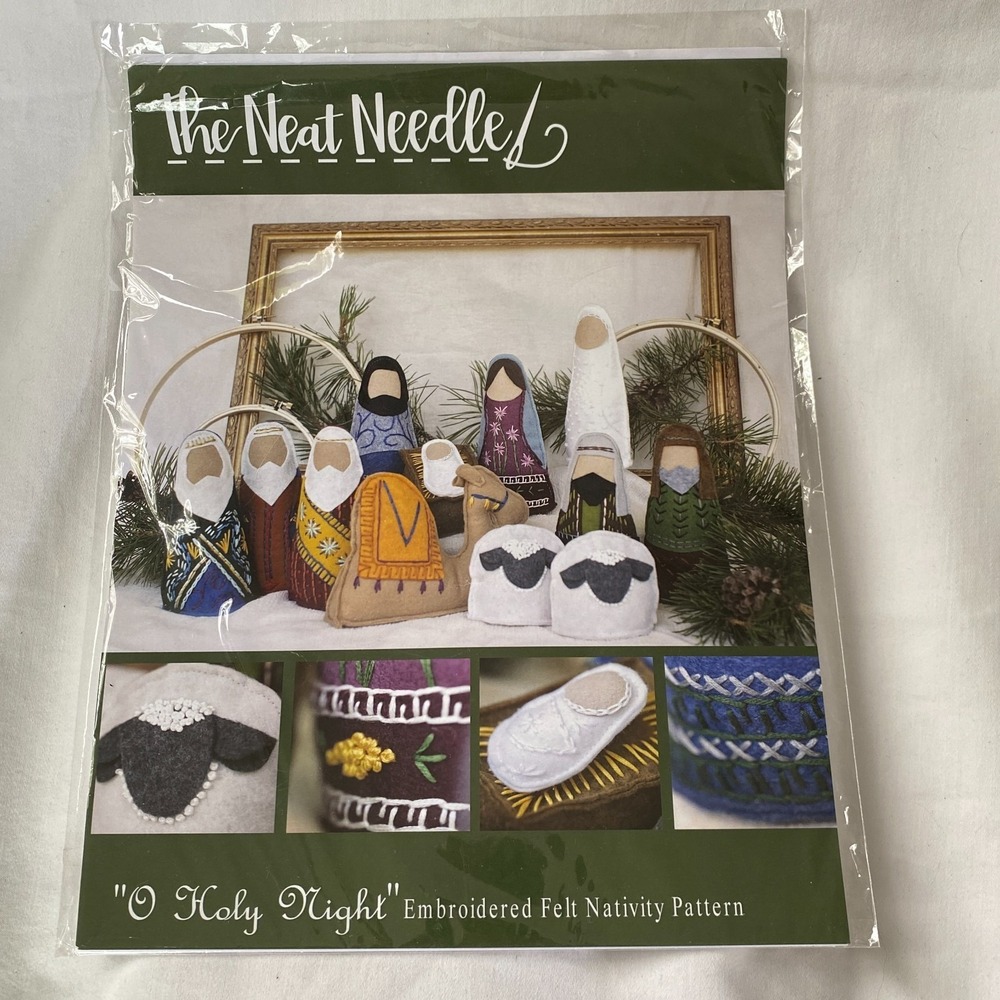 The Neat Needle - "O Holy Night" Embroidered Felt Nativity Pattern